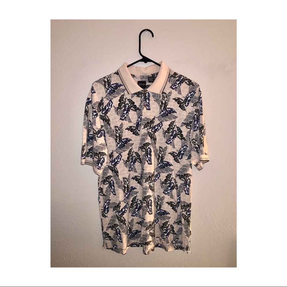 Arrow floral half-button shirt
